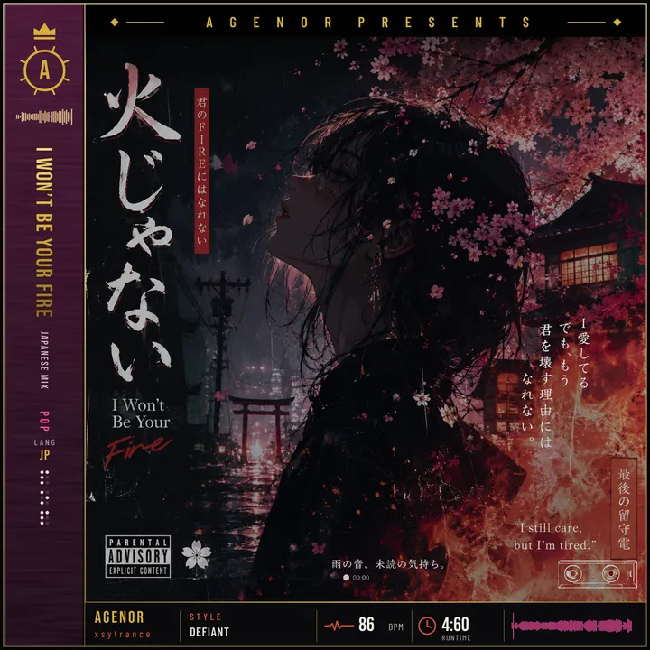 I Won’t Be Your Fire (Japanese Mix)